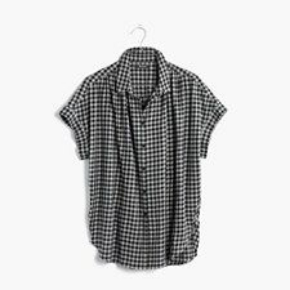 Madewell Central Gingham Check Flannel Shi…